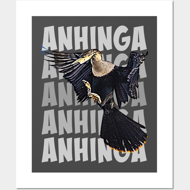 Anhinga Gray Wall Art by Ripples of Time